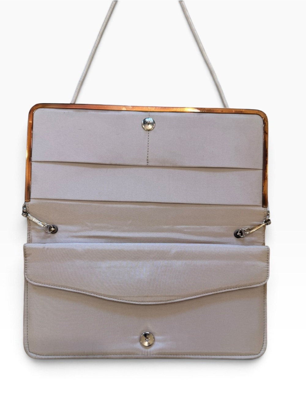 Vintage Glomesh White Tiles Silver Mesh Convertible Clutch / Shoulder Bag - Picture 6 of 13